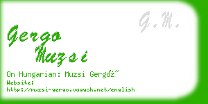 gergo muzsi business card